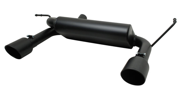 Gibson 07-11 Jeep Wrangler JK Rubicon 3.8L 2.5in Cat-Back Dual Split Exhaust - Black Elite (Ceramic).