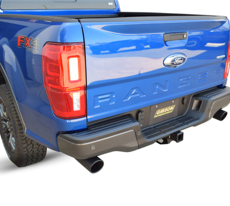 Gibson 2019 Ford Ranger Lariat 2.3L 2.5in Cat-Back Dual Sport Exhaust - Black Elite.