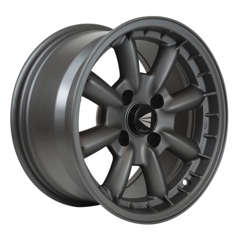 Enkei Compe 16x8 0mm Offset 4x114.3 Bolt Pattern 72.6mm Bore Dia Matte Gunmetal Wheel.