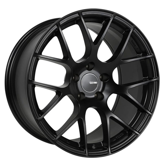 Enkei Raijin 18x8 45mm Offset 5x114.3 Bolt Pattern 72.6 Bore Dia Matte Black Wheel.