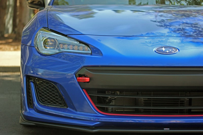 Perrin Tow Hook Kit - Front 2018+ Subaru WRX/STI - Red.