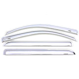 AVS 07-18 Jeep Patriot Ventvisor Outside Mount Front & Rear Window Deflectors 4pc - Chrome.