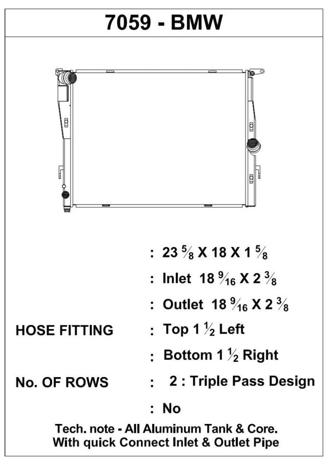 CSF 07-13 BMW M3 (E9X) Triple Pass Radiator.