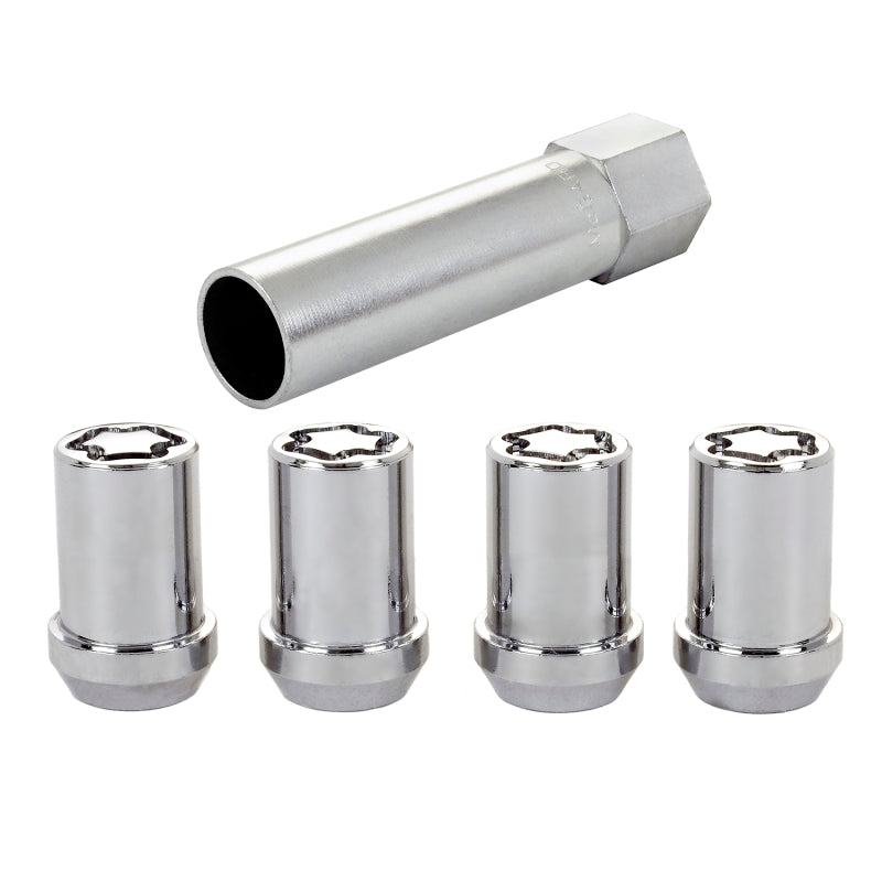 McGard Wheel Lock Nut Set - 4pk. (Tuner / Cone Seat) M12X1.25 / 13/16 Hex / 1.24in. Length - Chrome.