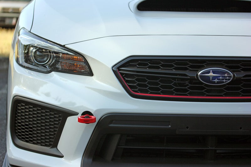 Perrin Tow Hook Kit - Front 2018+ Subaru WRX/STI - Red.