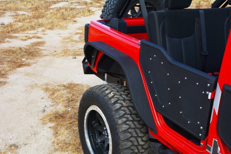 DV8 Offroad 07-18 Jeep Wrangler JK Front & Rear Slim Fenders.