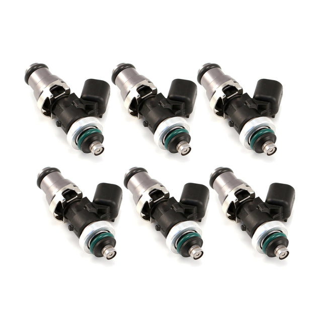 Injector Dynamics 1340cc Injectors-48mm Length-14mm Grey Top-14mm L O-Ring(R35 Low Spacer)(Set of 6).