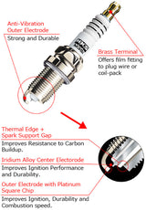 HKS 08 Lancer Evolution GSR/MR M-Series Spark Plugs (Heat Range 9).