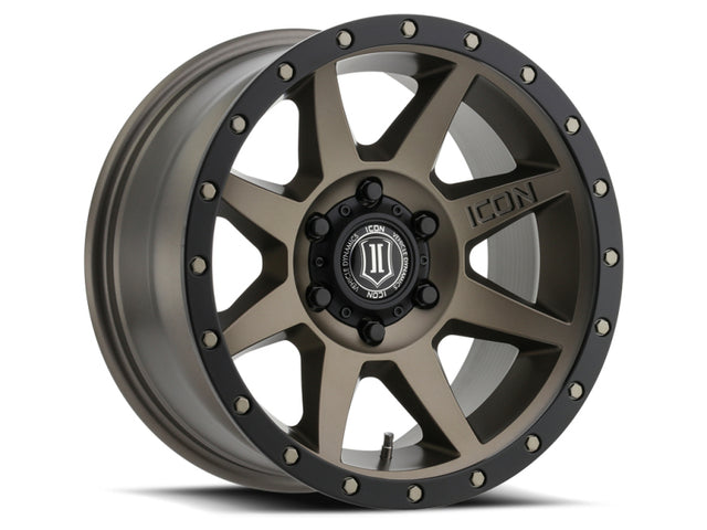 ICON Rebound 17x8.5 6x5.5 0mm Offset 4.75in BS 106.1mm Bore Bronze Wheel.