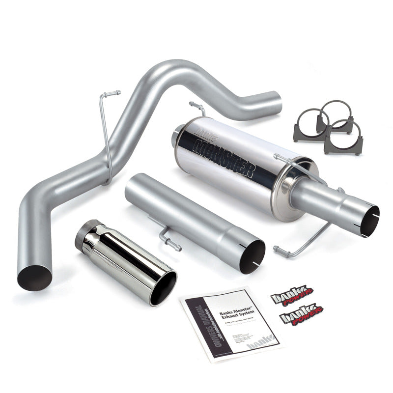 Banks Power 04-07 Dodge 5.9L 325Hp SCLB/CCSB Monster Exhaust Sys - SS Single Exhaust w/ Chrome Tip.