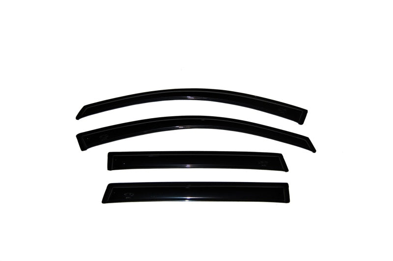 AVS 09-14 Ford F-150 Supercrew Ventvisor Outside Mount Window Deflectors 4pc - Smoke.