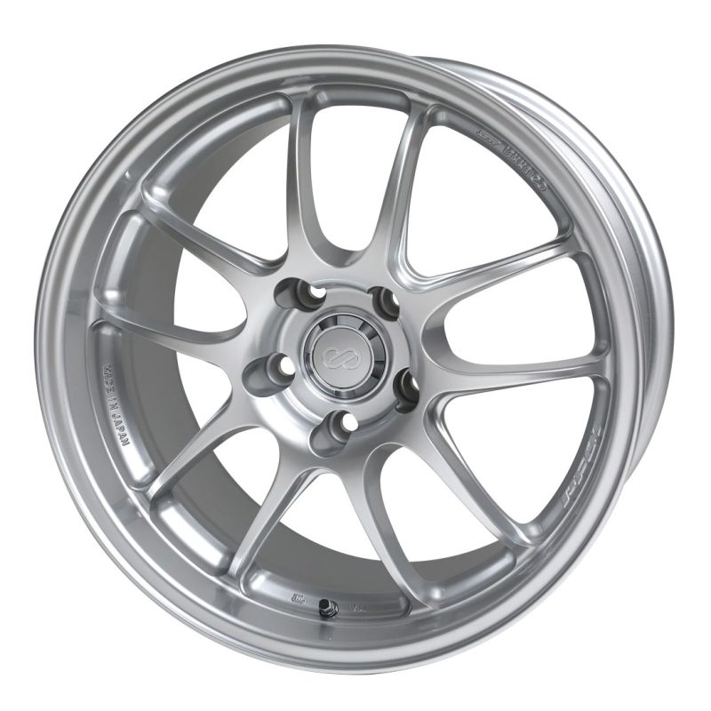 Enkei PF01 18x9.5 5x114.3 35mm Offset 75mm Bore Silver Wheel.