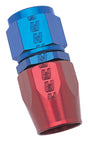 Russell Performance -10 AN Red/Blue Straight Full Flow Hose End.