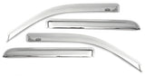 AVS 07-18 Jeep Patriot Ventvisor Outside Mount Front & Rear Window Deflectors 4pc - Chrome.