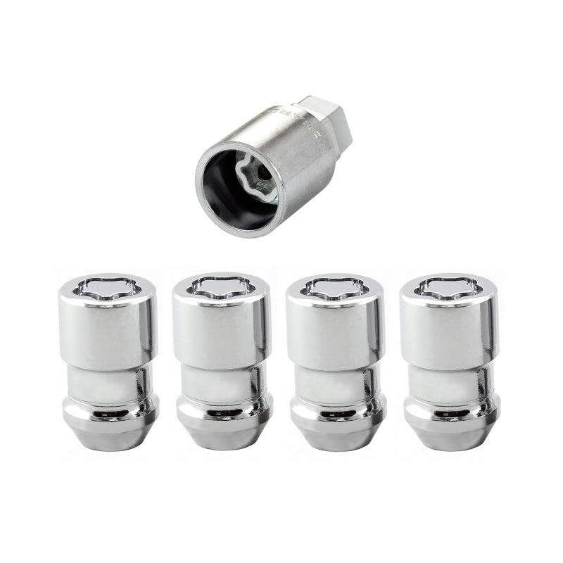 McGard Wheel Lock Nut Set - 4pk. (Cone Seat) M12X1.5 / 19mm & 21mm Dual Hex / 1.46in. L - Chrome.