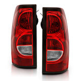 ANZO 2004-2007 Chevy Silverado Taillight Red/Clear Lens w/Black Trim (OE Replacement).