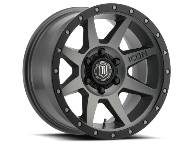 ICON Rebound 17x8.5 5x5 -6mm Offset 4.5in BS 71.5mm Bore Titanium Wheel.