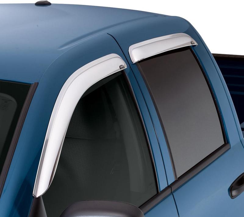 AVS 07-18 Jeep Patriot Ventvisor Outside Mount Front & Rear Window Deflectors 4pc - Chrome.