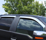 AVS 07-18 Jeep Patriot Ventvisor Outside Mount Front & Rear Window Deflectors 4pc - Chrome.