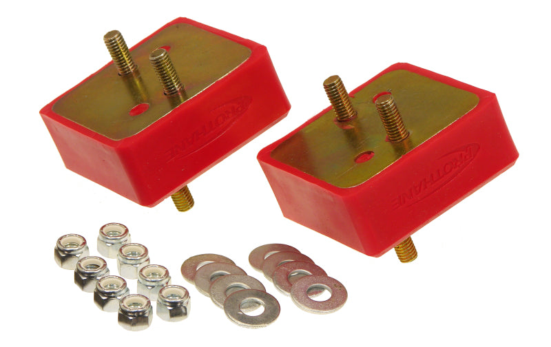 Prothane 67-92 Jeep V8 Motor Mounts - Red.