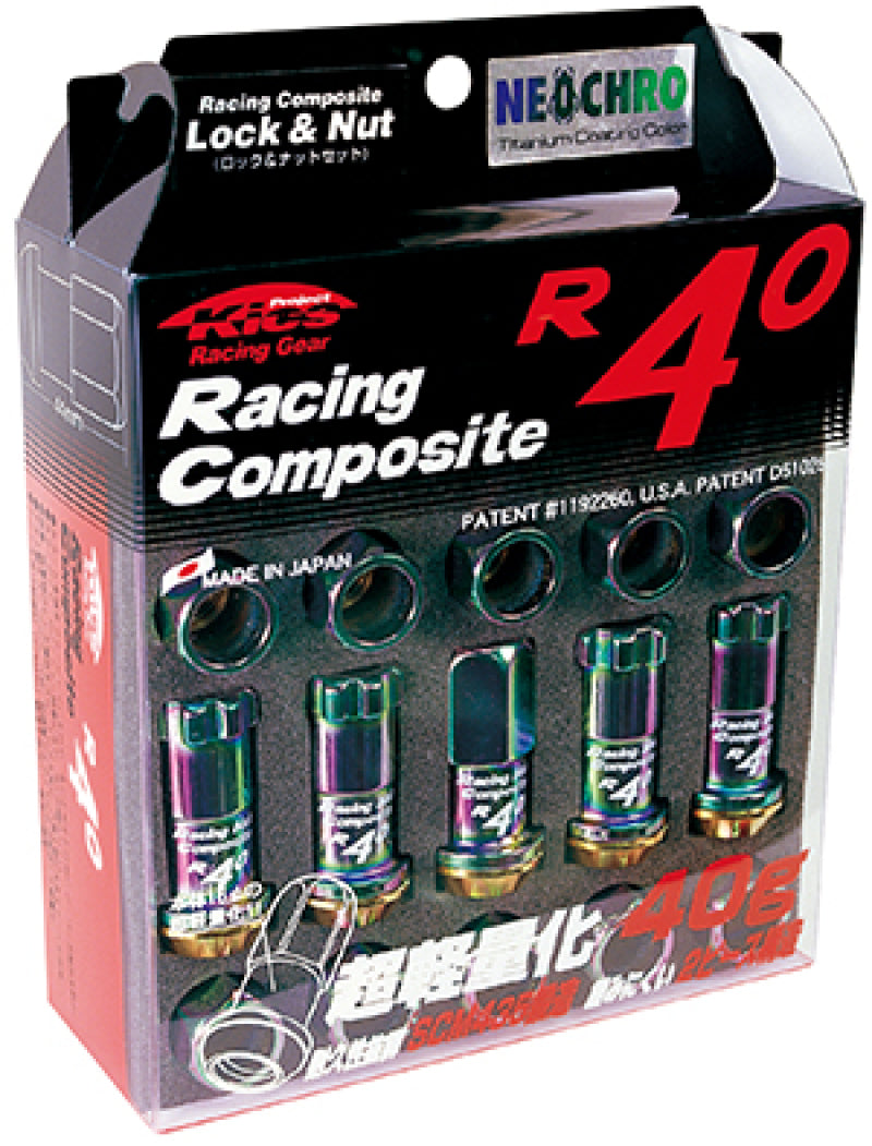 Project Kics 12x1.25 R40 Lug Nuts - Neo Chrome (20pcs No Locks).