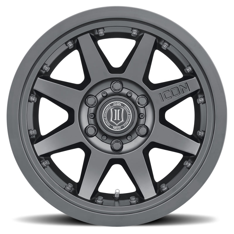 ICON Rebound Pro 17x8.5 5x5 -6mm Offset 4.5in BS 71.5mm Bore Satin Black Wheel.