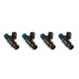 Injector Dynamics 1340cc Injectors - 48mm Length - 14mm Black Bottom - 14mm Lower O-Ring (Set of 4).